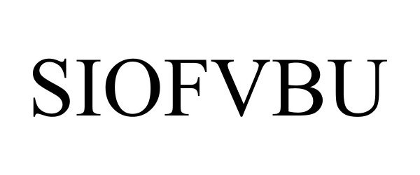 Trademark Logo SIOFVBU
