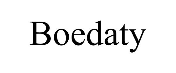 Trademark Logo BOEDATY