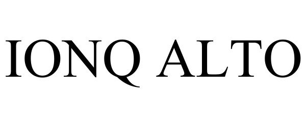 Trademark Logo IONQ ALTO