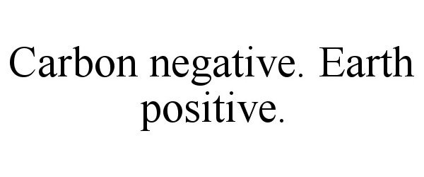  CARBON NEGATIVE. EARTH POSITIVE.