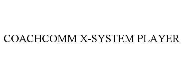  COACHCOMM X-SYSTEM PLAYER