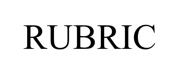 Trademark Logo RUBRIC