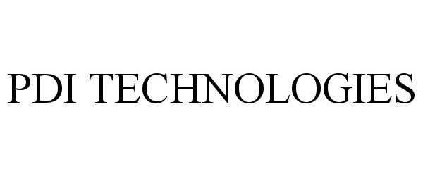 Trademark Logo PDI TECHNOLOGIES