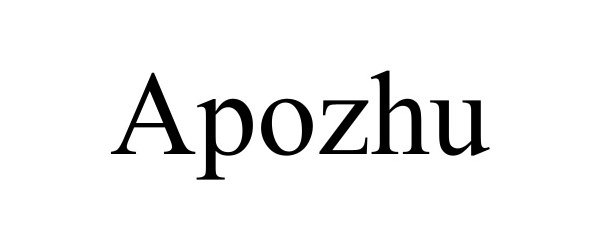Trademark Logo APOZHU