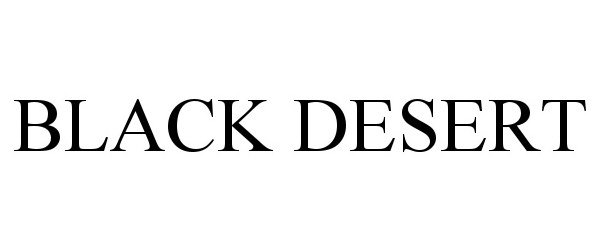 Trademark Logo BLACK DESERT