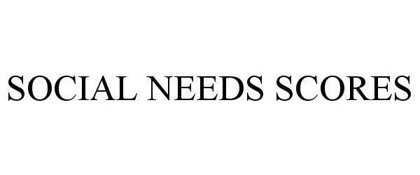  SOCIAL NEEDS SCORES