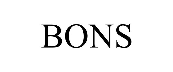 Trademark Logo BONS