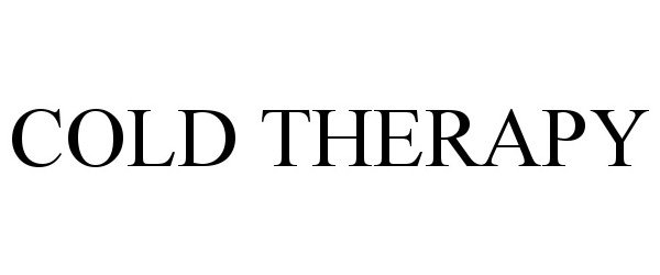 Trademark Logo COLD THERAPY