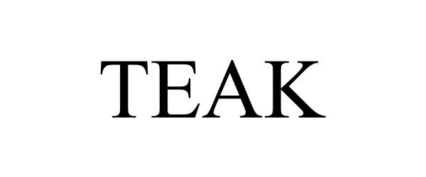 Trademark Logo TEAK