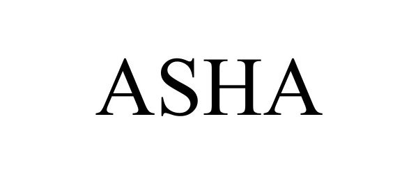 Trademark Logo ASHA