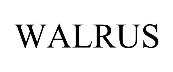 Trademark Logo WALRUS