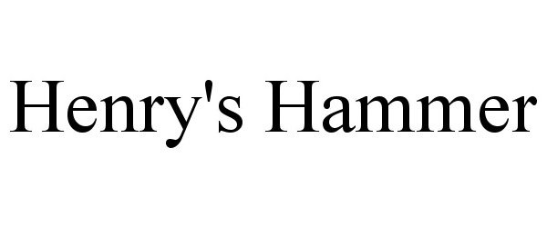Trademark Logo HENRY'S HAMMER