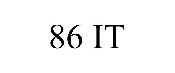 Trademark Logo 86 IT