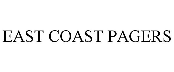 Trademark Logo EAST COAST PAGERS