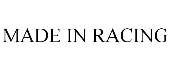 Trademark Logo MADE IN RACING