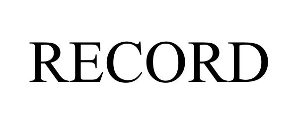 Trademark Logo RECORD