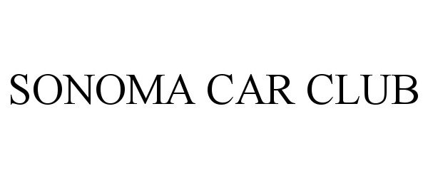  SONOMA CAR CLUB