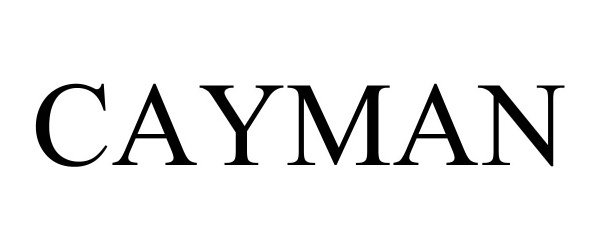 Trademark Logo CAYMAN