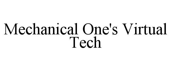 Trademark Logo MECHANICAL ONE'S VIRTUAL TECH