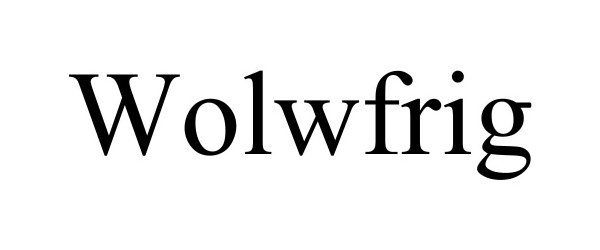 Trademark Logo WOLWFRIG