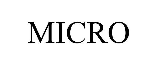 Trademark Logo MICRO
