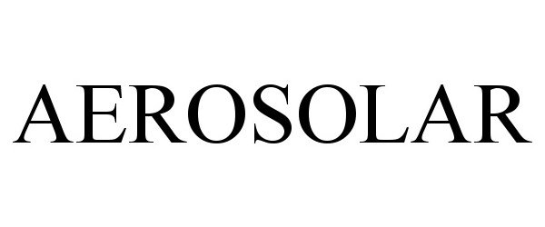 Trademark Logo AEROSOLAR