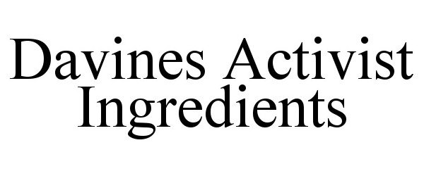  DAVINES ACTIVIST INGREDIENTS