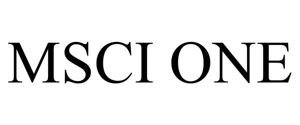  MSCI ONE