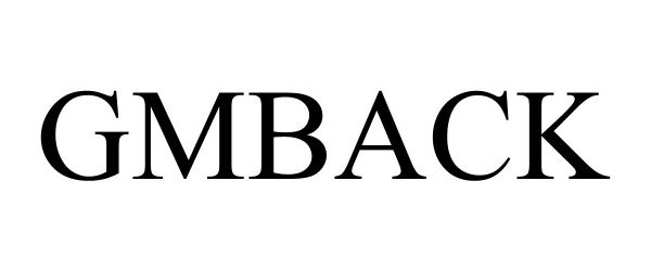 Trademark Logo GMBACK