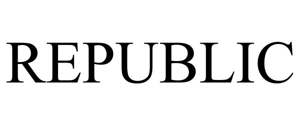 Trademark Logo REPUBLIC