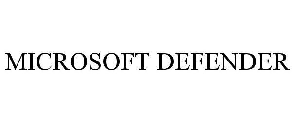 Trademark Logo MICROSOFT DEFENDER