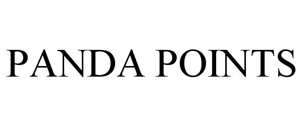 Trademark Logo PANDA POINTS