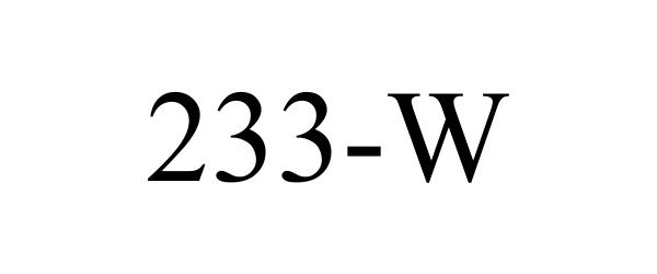 Trademark Logo 233-W