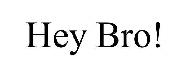 Trademark Logo HEY BRO!