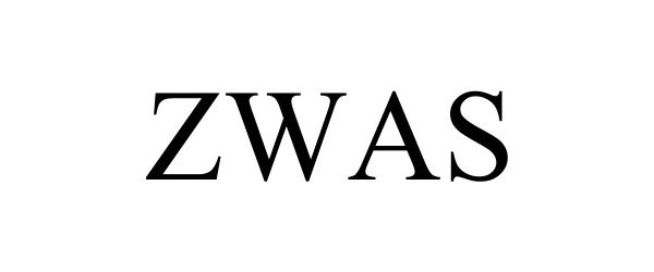 Trademark Logo ZWAS