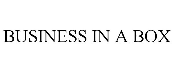 Trademark Logo BUSINESS IN A BOX