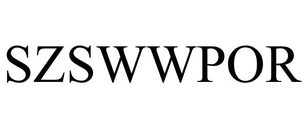 Trademark Logo SZSWWPOR