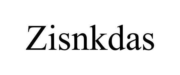 Trademark Logo ZISNKDAS