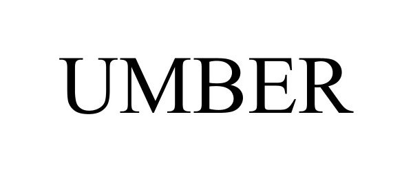 Trademark Logo UMBER