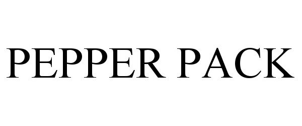 Trademark Logo PEPPER PACK