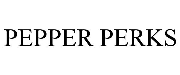 Trademark Logo PEPPER PERKS