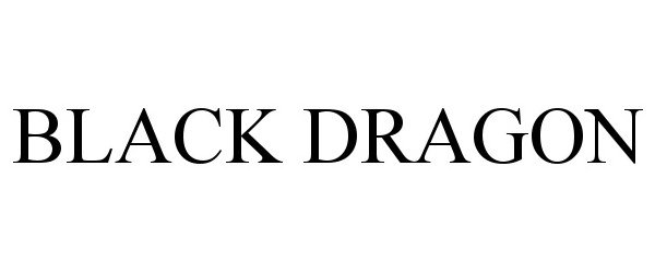 Trademark Logo BLACK DRAGON