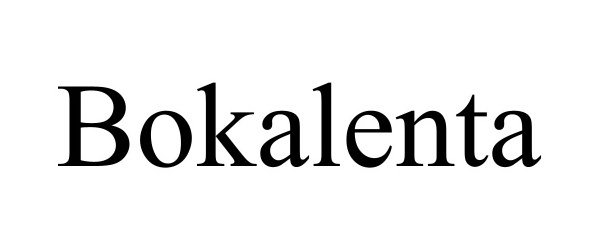 Trademark Logo BOKALENTA