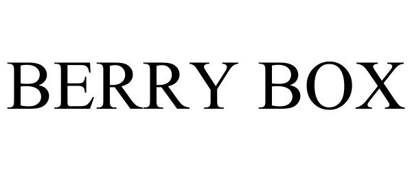 Trademark Logo BERRY BOX