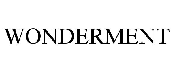 Trademark Logo WONDERMENT