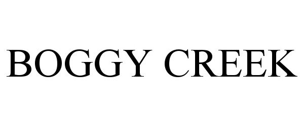 Trademark Logo BOGGY CREEK