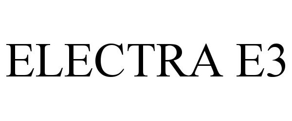 Trademark Logo ELECTRA E3