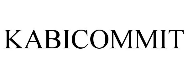 Trademark Logo KABICOMMIT