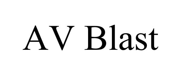 Trademark Logo AV BLAST