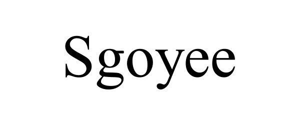 Trademark Logo SGOYEE